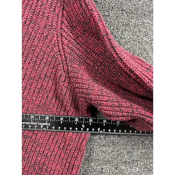 Urban Outfitters Sweater Womens Medium Red Black V Neck Knit High Low Hem - Picture 8 of 8